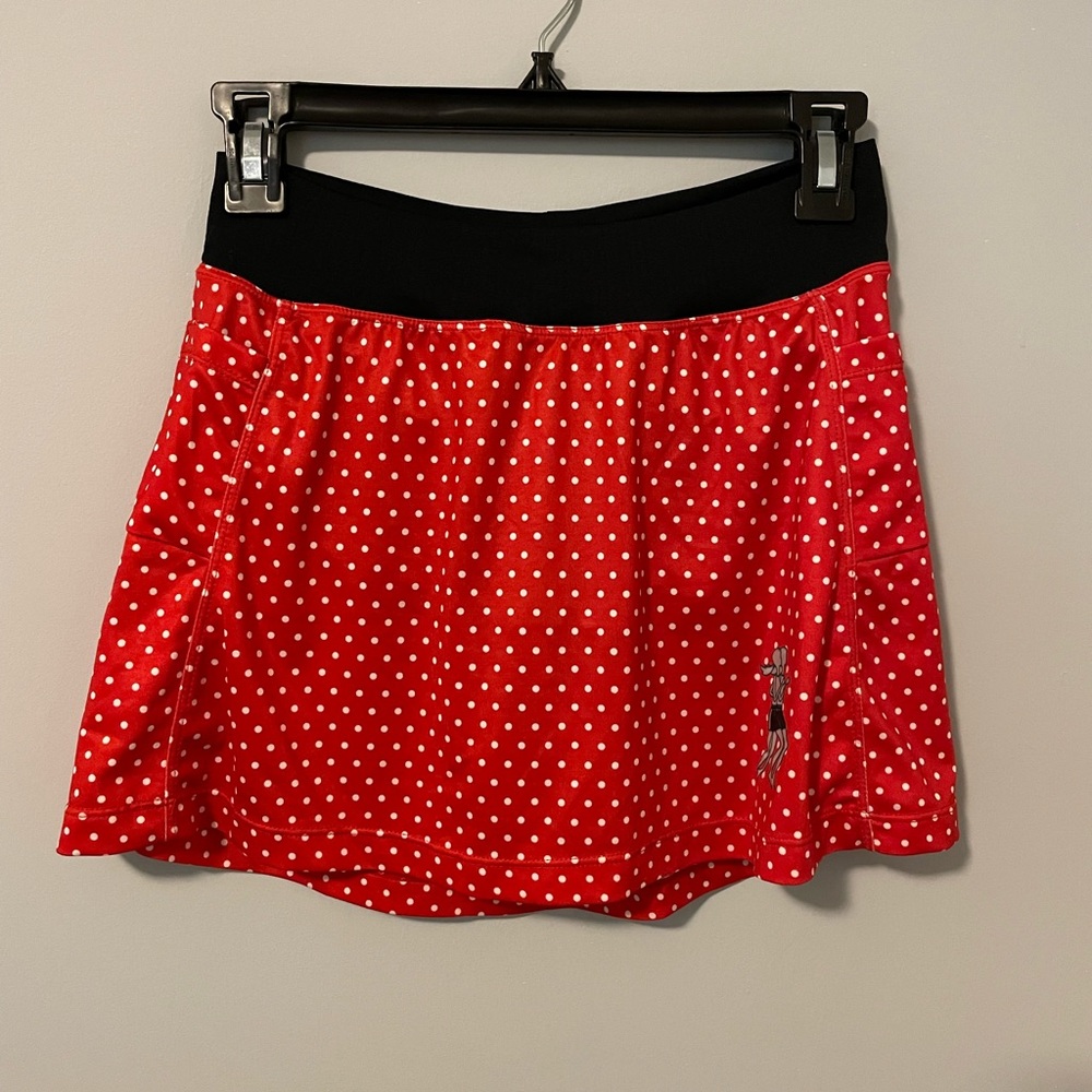 Runningskirts.com Performance wear triathalon skirt red with white dots size 0-4